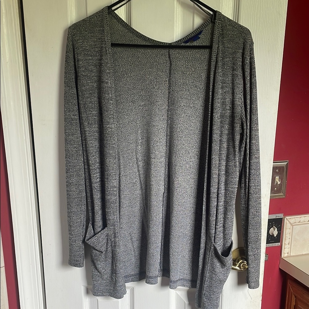 Aeropostale Gray Open-Front Cardigan